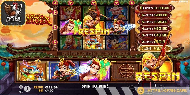 Rất dễ tạo thành nhiều line thắng thưởng lớn